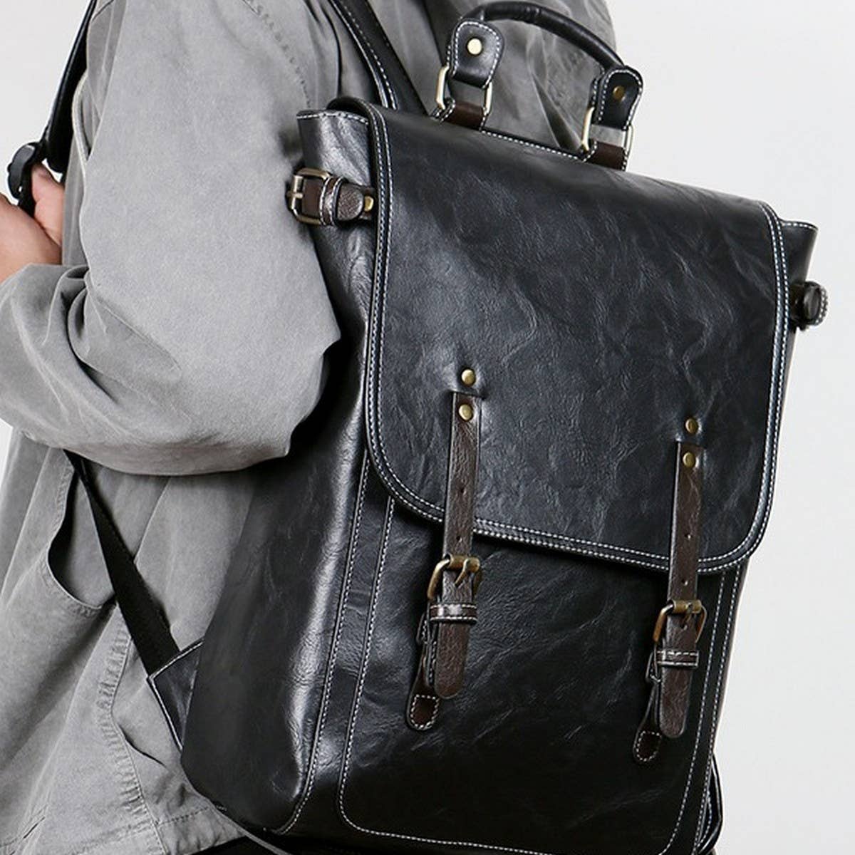 Multi-Functional Leather Backpack for Men_CWAB5178
