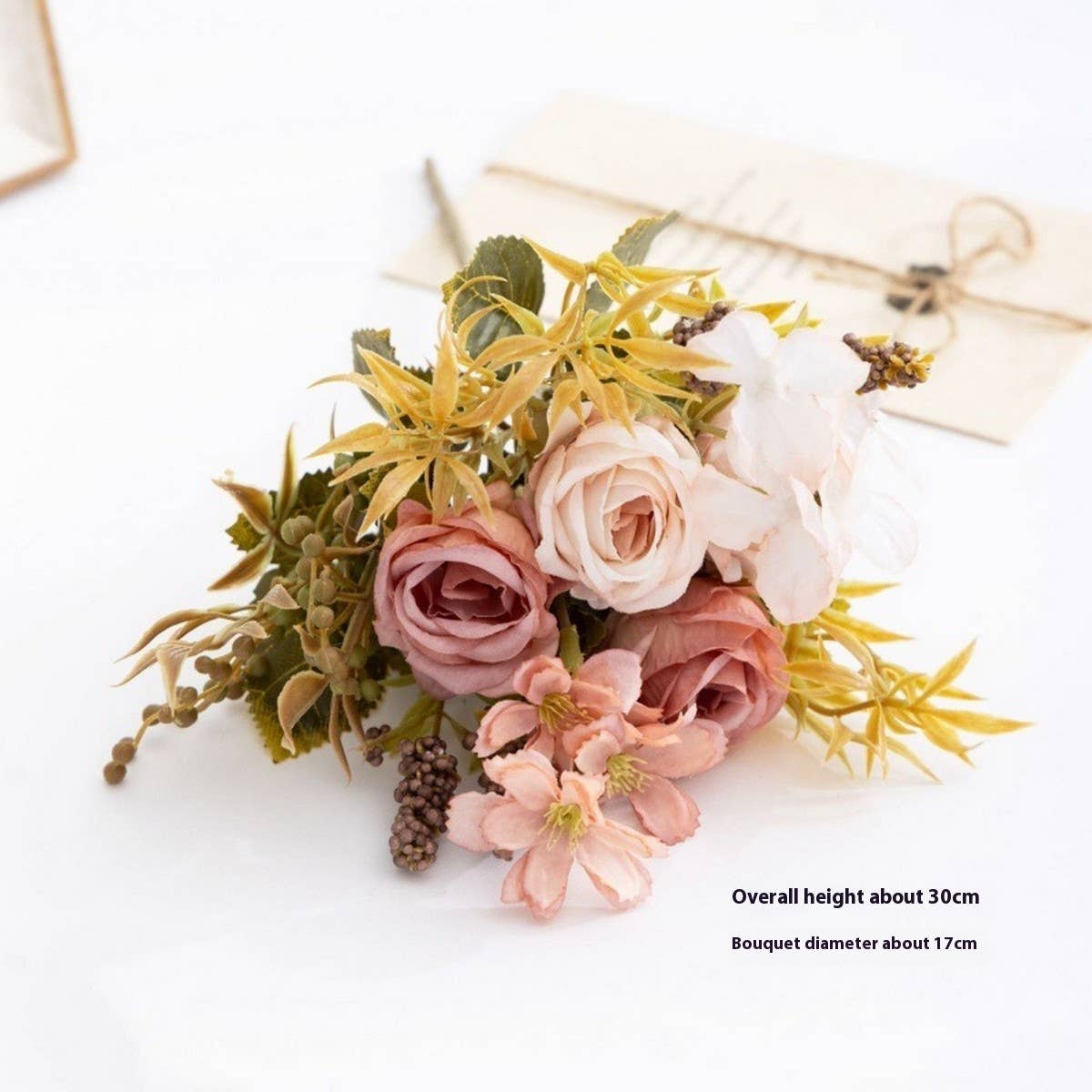 Artificial Anna Rolled Rose Silk Flower Home Decor_CWMM6471