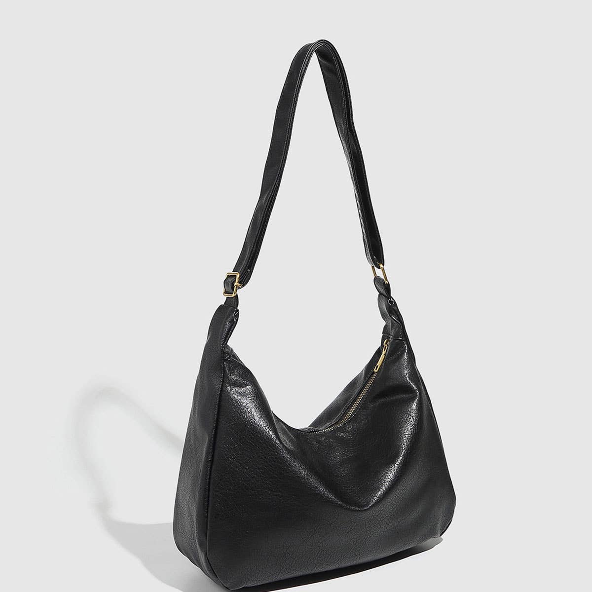 Large Red Soft Tote Bucket Bag for Women_CWAB5707