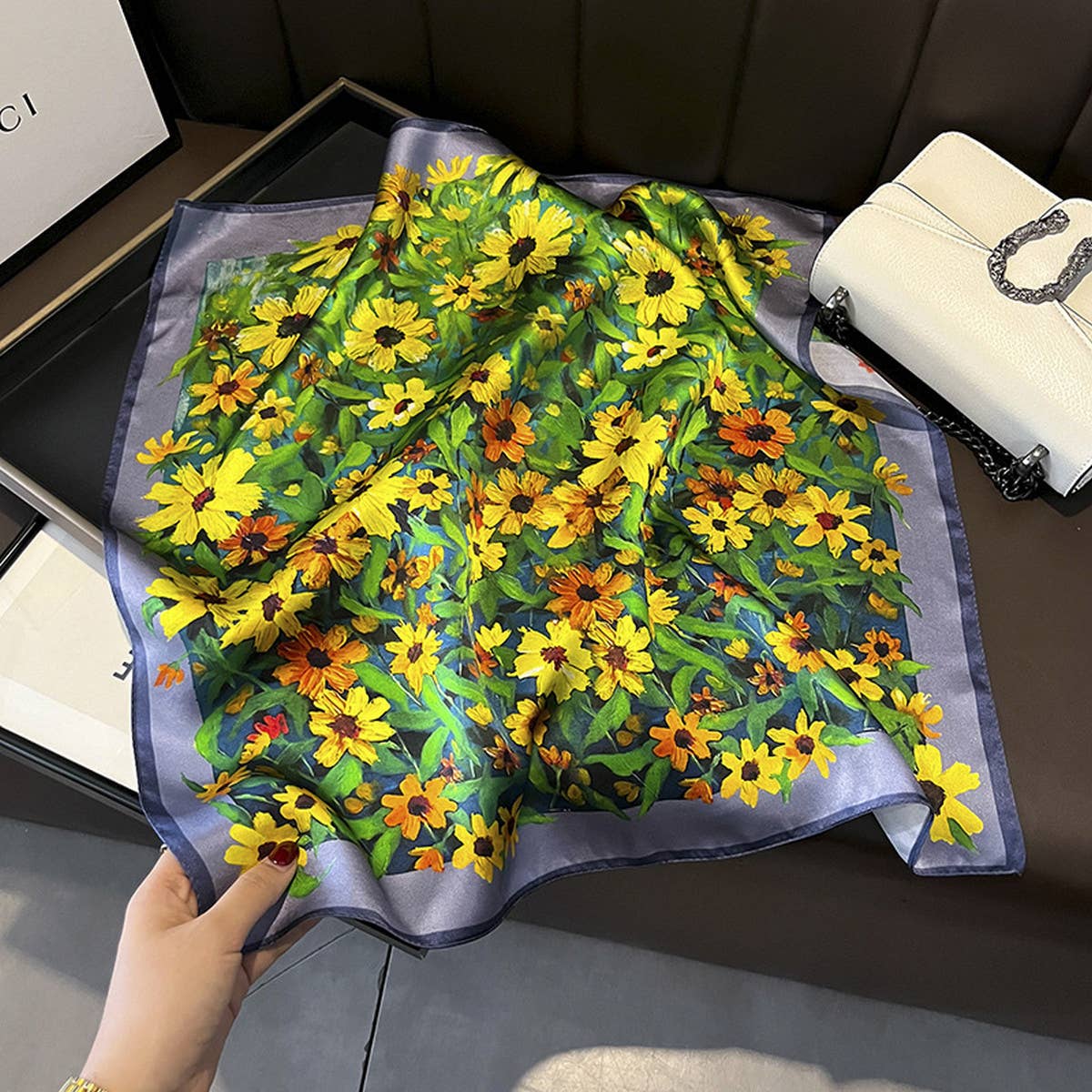 100% Silk Square Scarf-Fashionable Spring & Autumn_CWASC0562