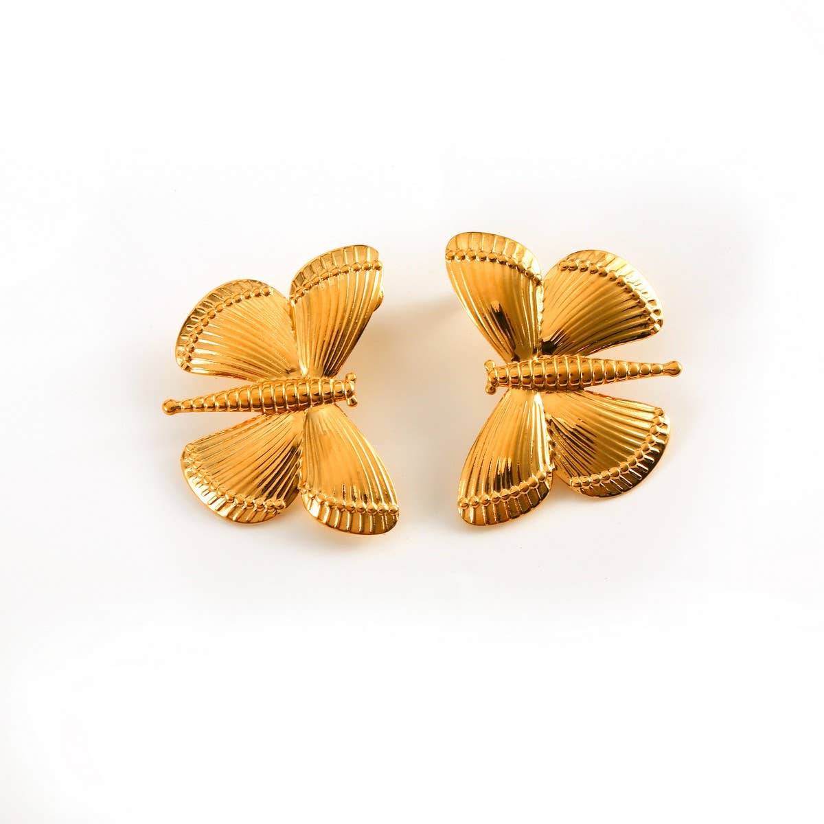 Original 18K Steel Dragonfly Earrings, Minimalist_CWMM8899