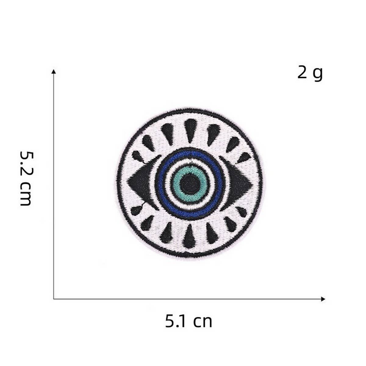 NEW DEVIL'S EYE EMBROIDERY CLOTHING PATCH