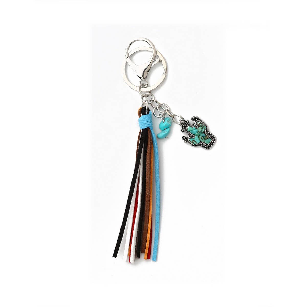 Vintage Western Boho Bull Tag Keychain_CWAB5088