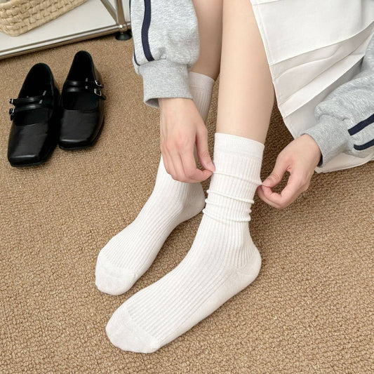 NEW COTTON VERTICAL STRIPED BONELESS PILE SOCKS