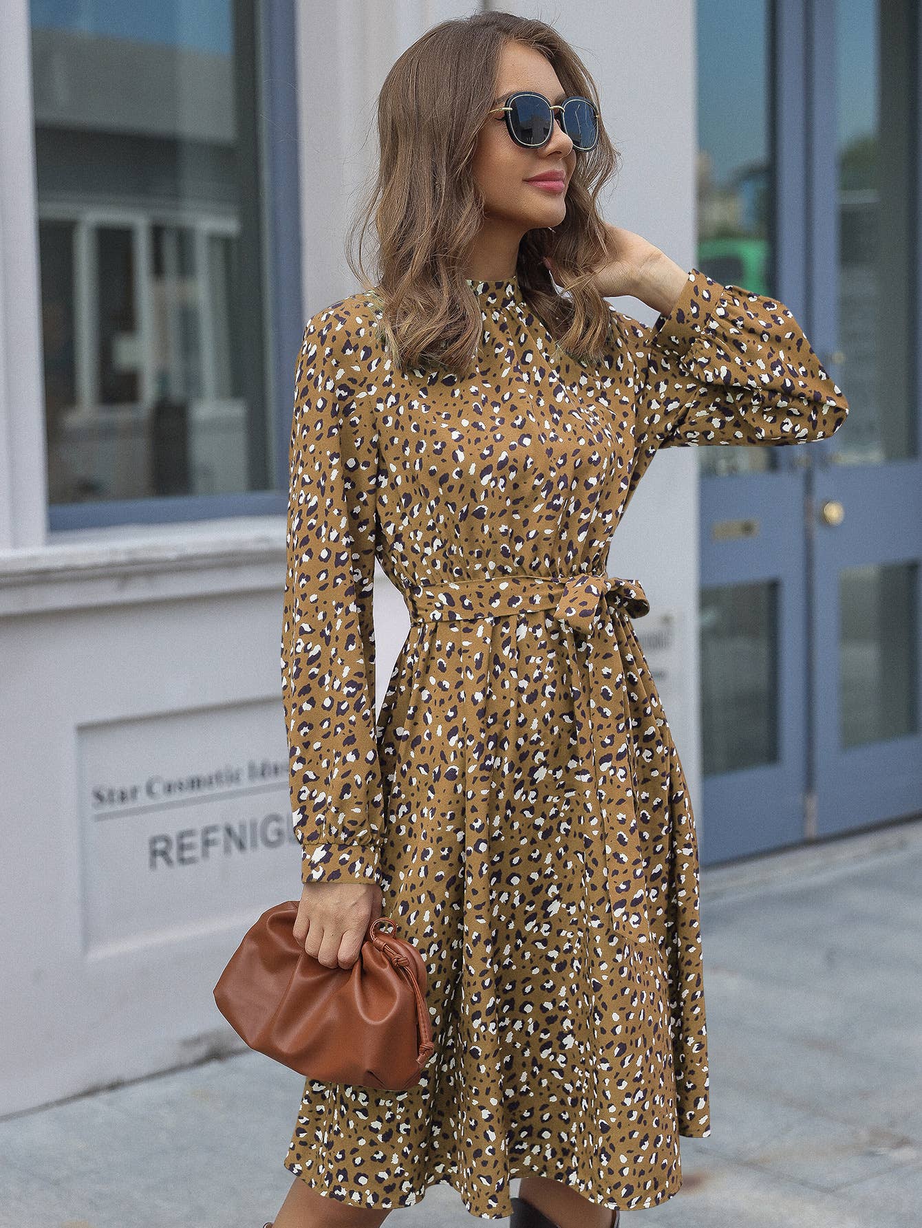 TEMPERAMENT DESIGN SENSE OF MID-STYLE DRESS