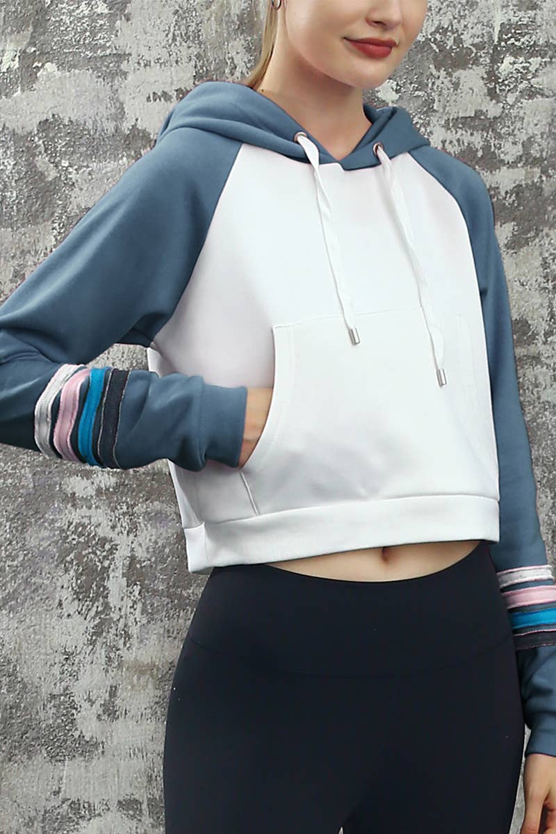 CWOHOL424_Basic Lightweight Pullover Cropped Hoodie