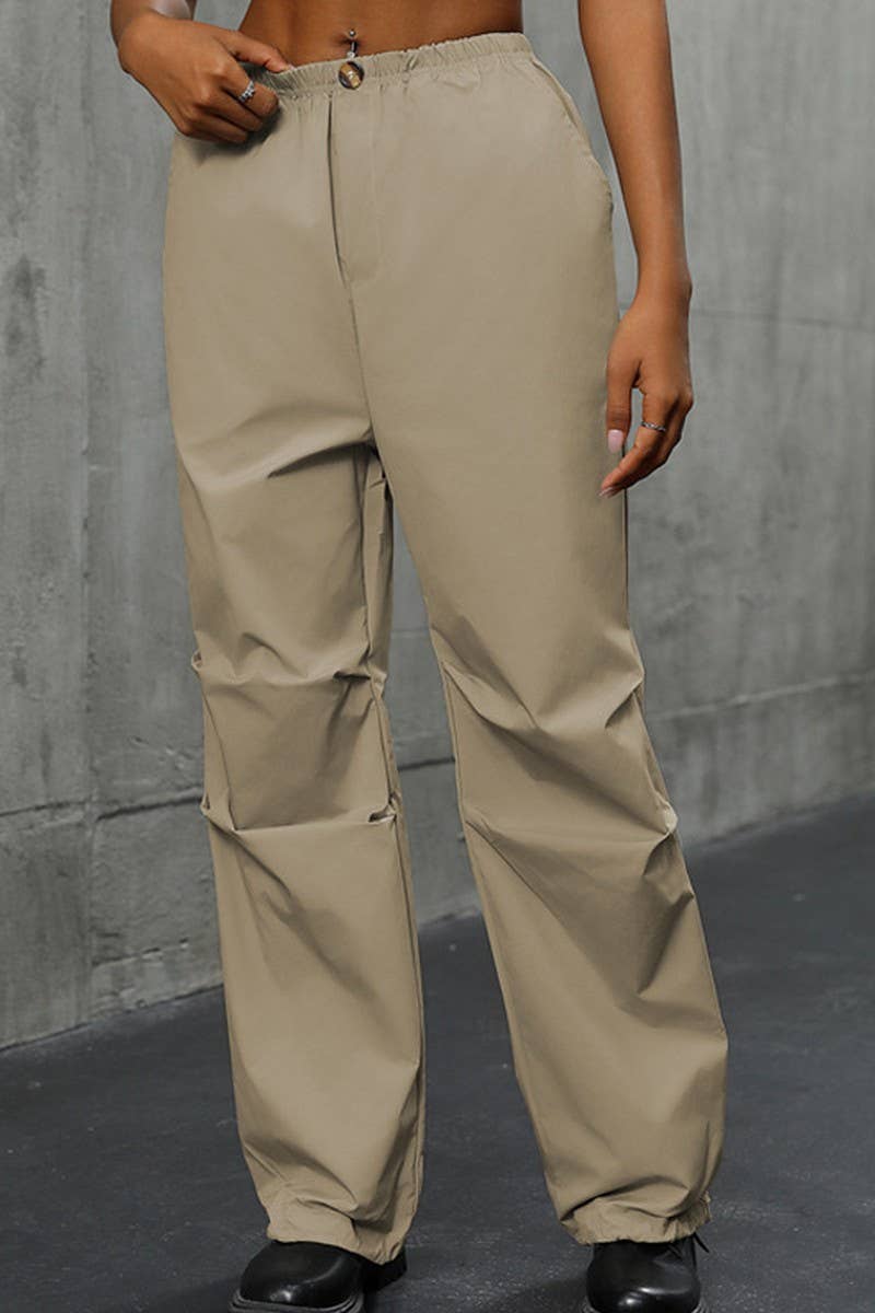 CWBLP0919_HIGH WAIST SOLID COLOR STRAIGHT CASUAL PANTS