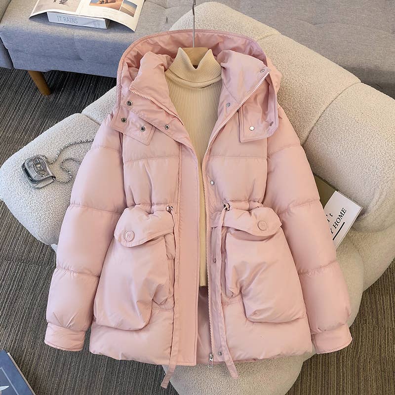 Fashion waist thickened padded warm jacket