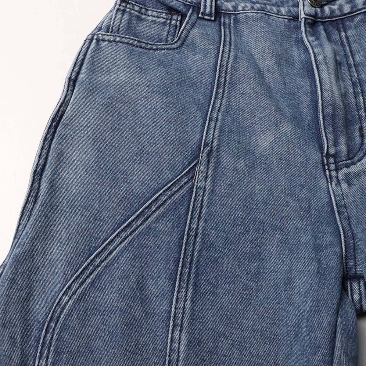 TRENDY PATCHWORK STRAIGHT LEG JEANS