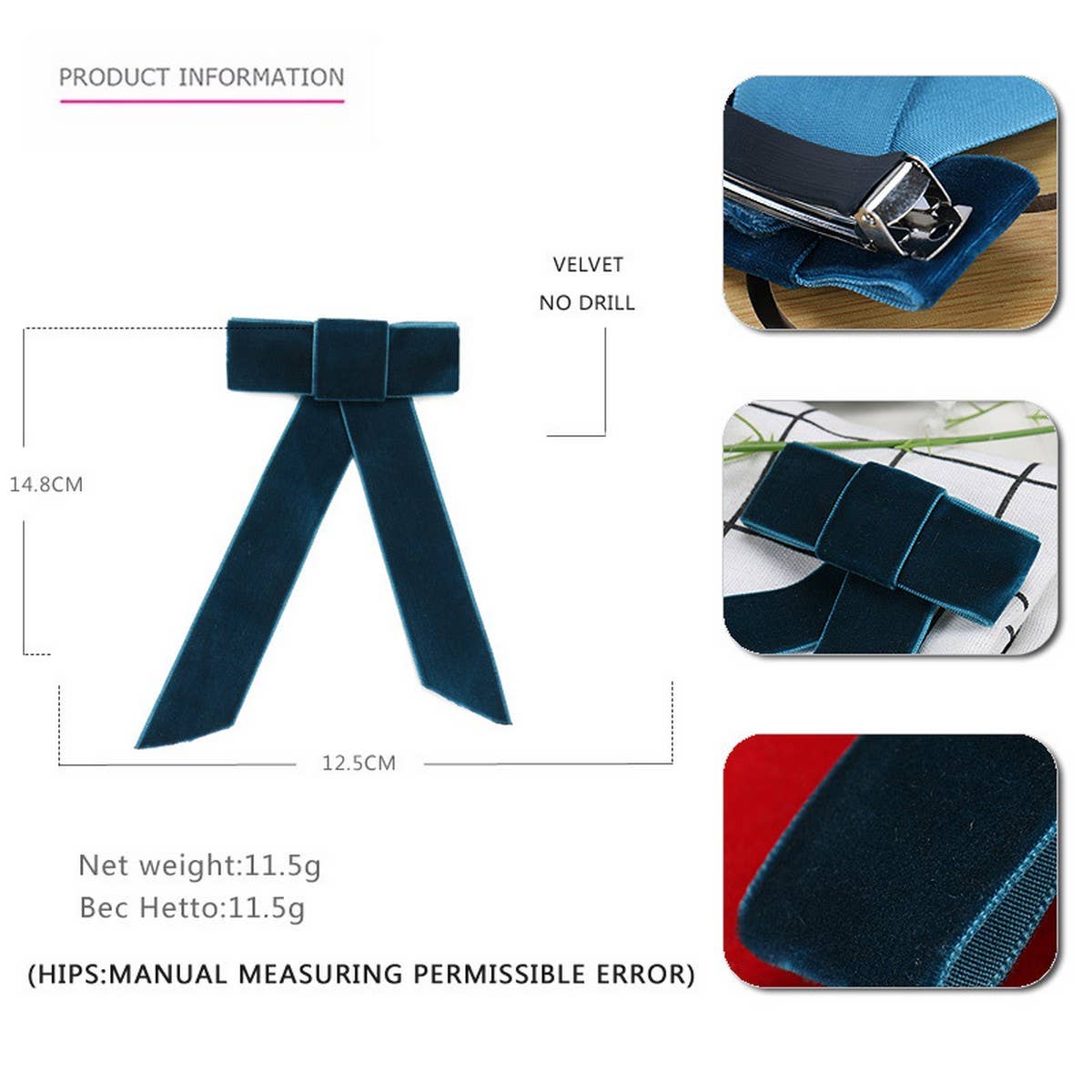 HAIRBAND FABRIC BOW HAIRPIN HAIR ACCESSORIES