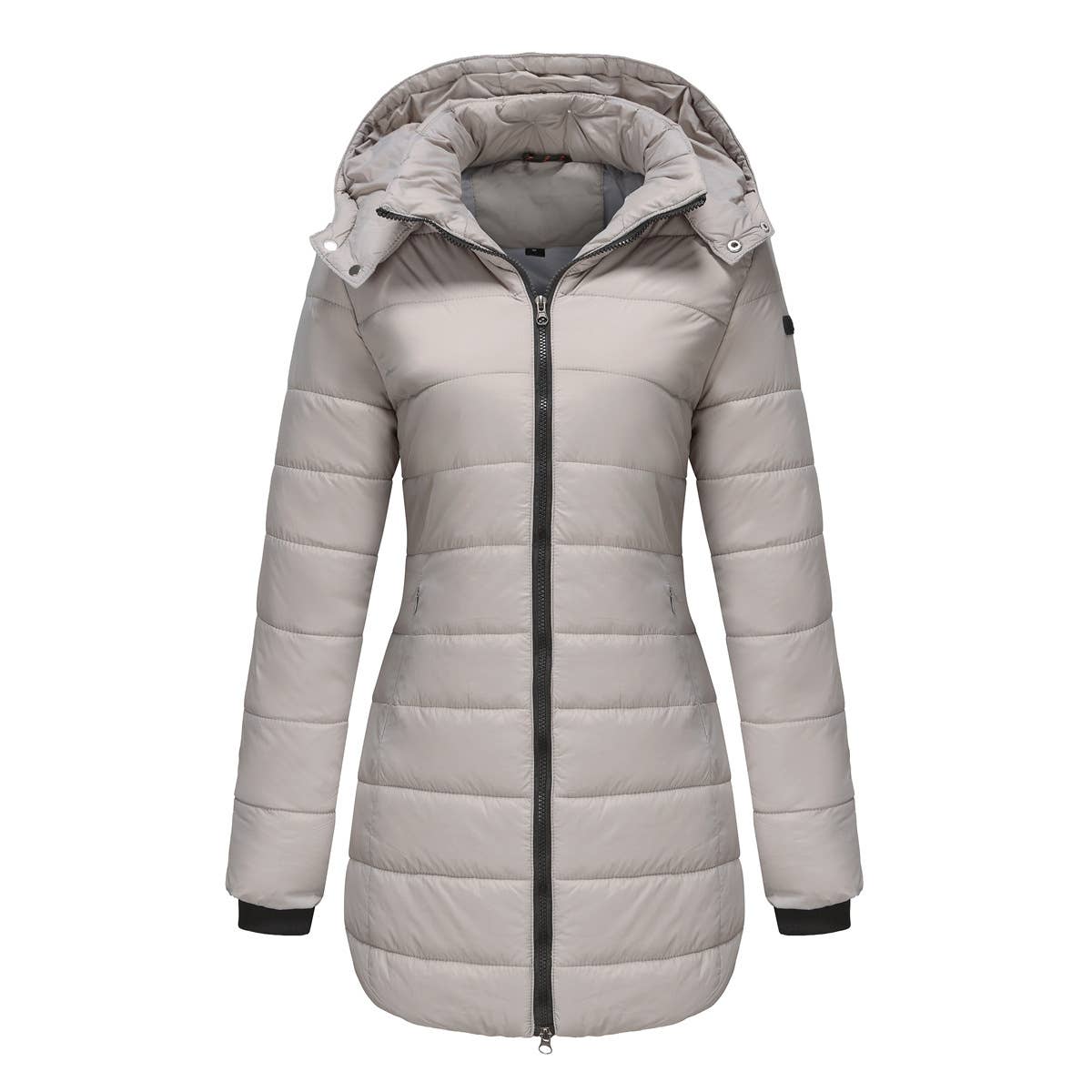 Waterproof cotton-padded jacket with removable cap