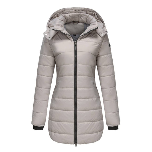 Waterproof cotton-padded jacket with removable cap