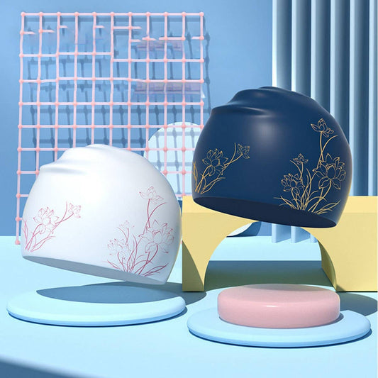 XL Silicone Swim Cap for Women Long Hair_CWMM6708