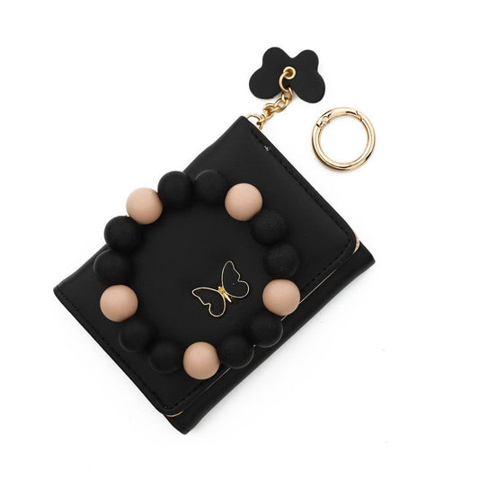 Butterfly Card Holder Wallet with Keychain Bracelet_CWAB4949
