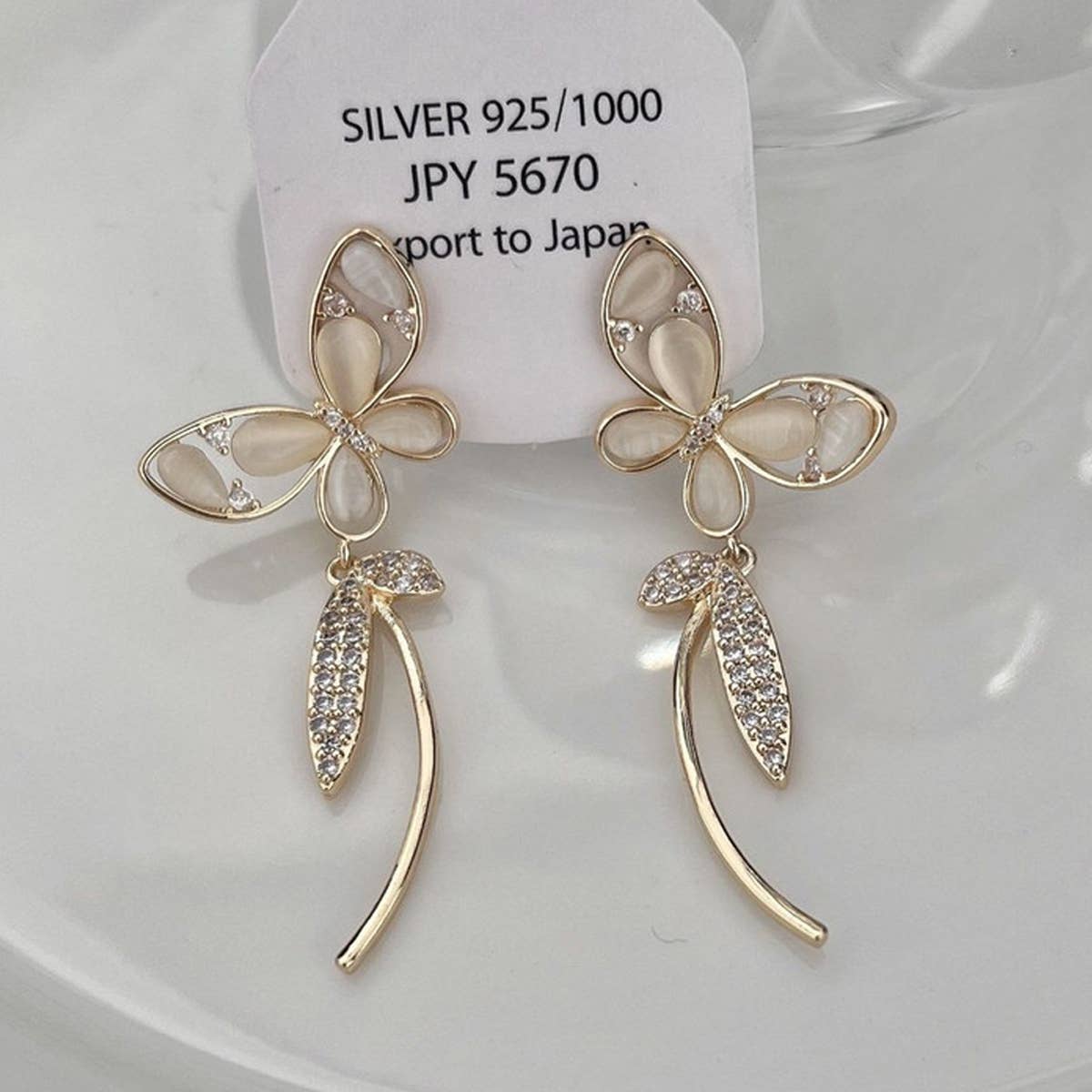 UNIQUE BUTTERFLY TASSEL LONG EARRINGS