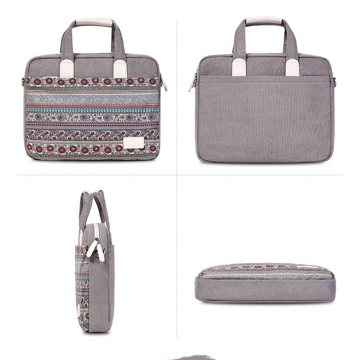 NEW ETHNIC PRINT CANVAS LAPTOP BAG_CWAB3320