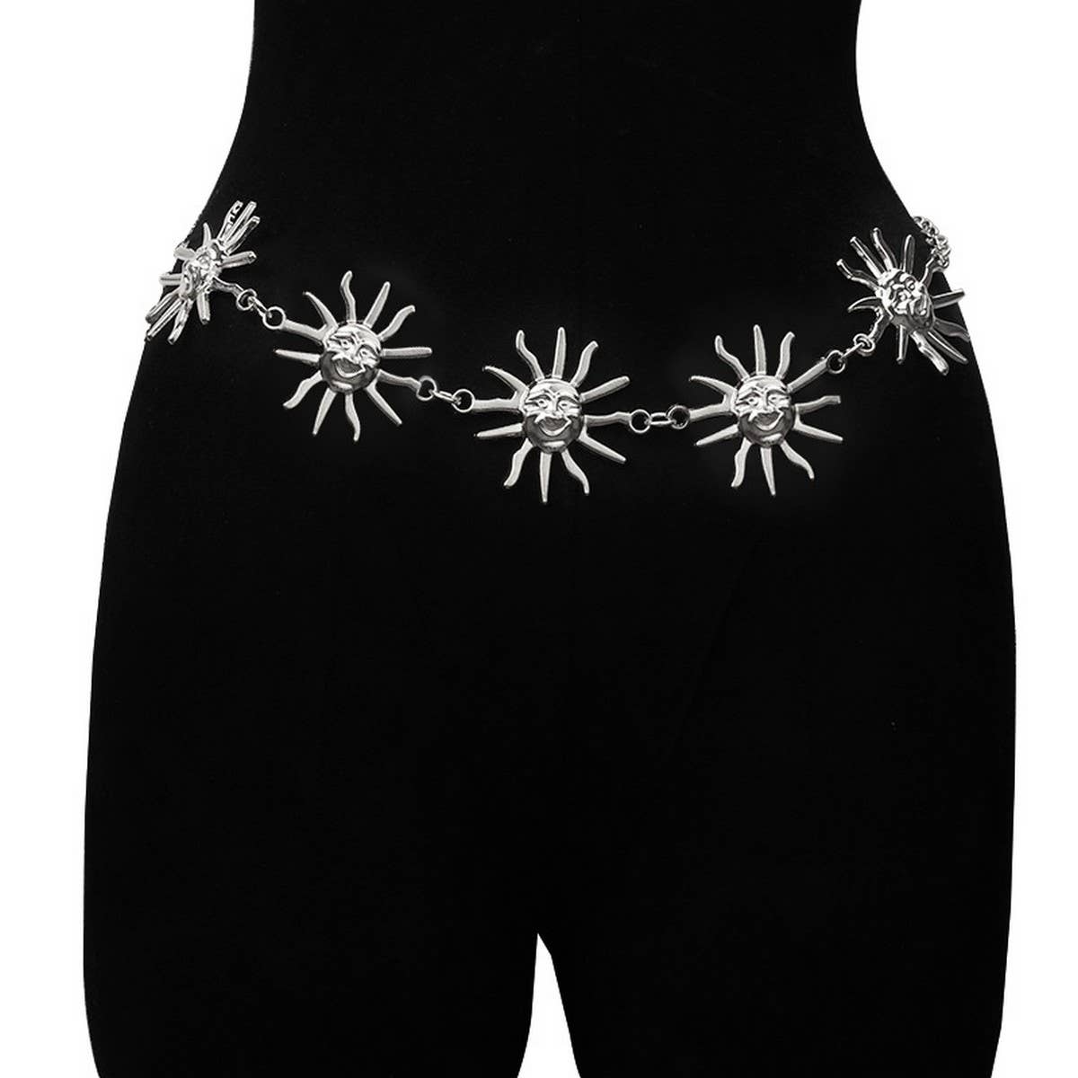 METAL SUNFLOWER WAIST CHAIN BODY CHAIN