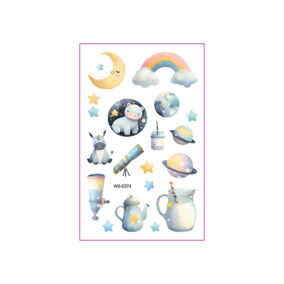 Glitter Cartoon Tattoo Stickers for Kids ?Bear Set