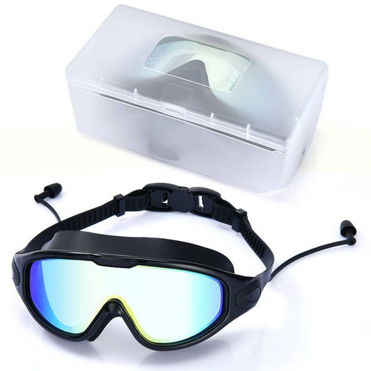 Large Frame Swim Goggles, HD Anti-Fog Mirror Lens