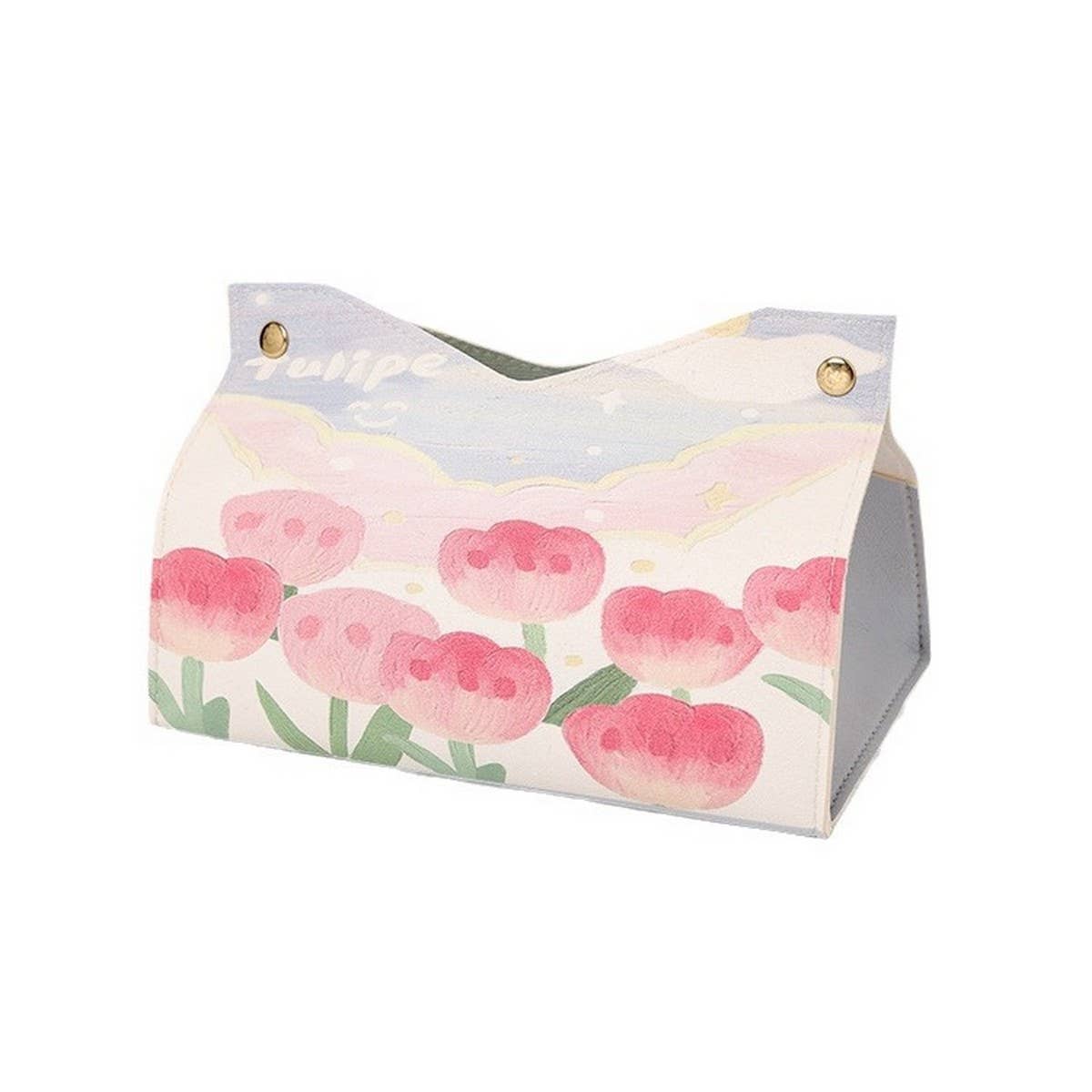 NEW HOME CAR GIRLY TEA TULIP NAPKIN STORAGE BOX