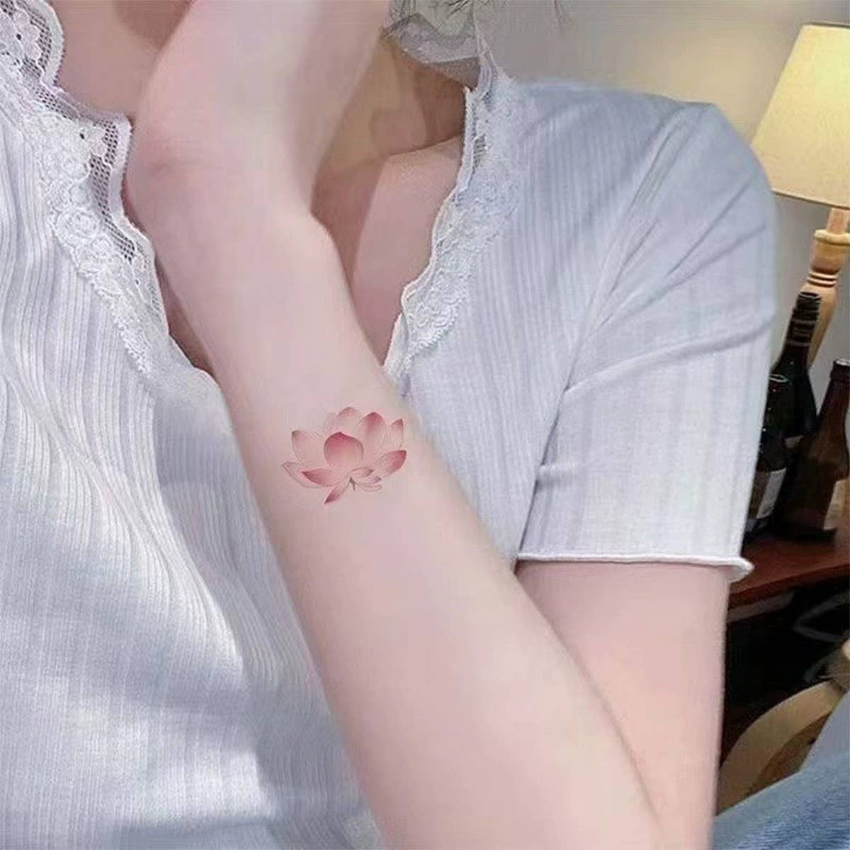 Color Lotus Tattoo Stickers ? Waterproof & Fresh