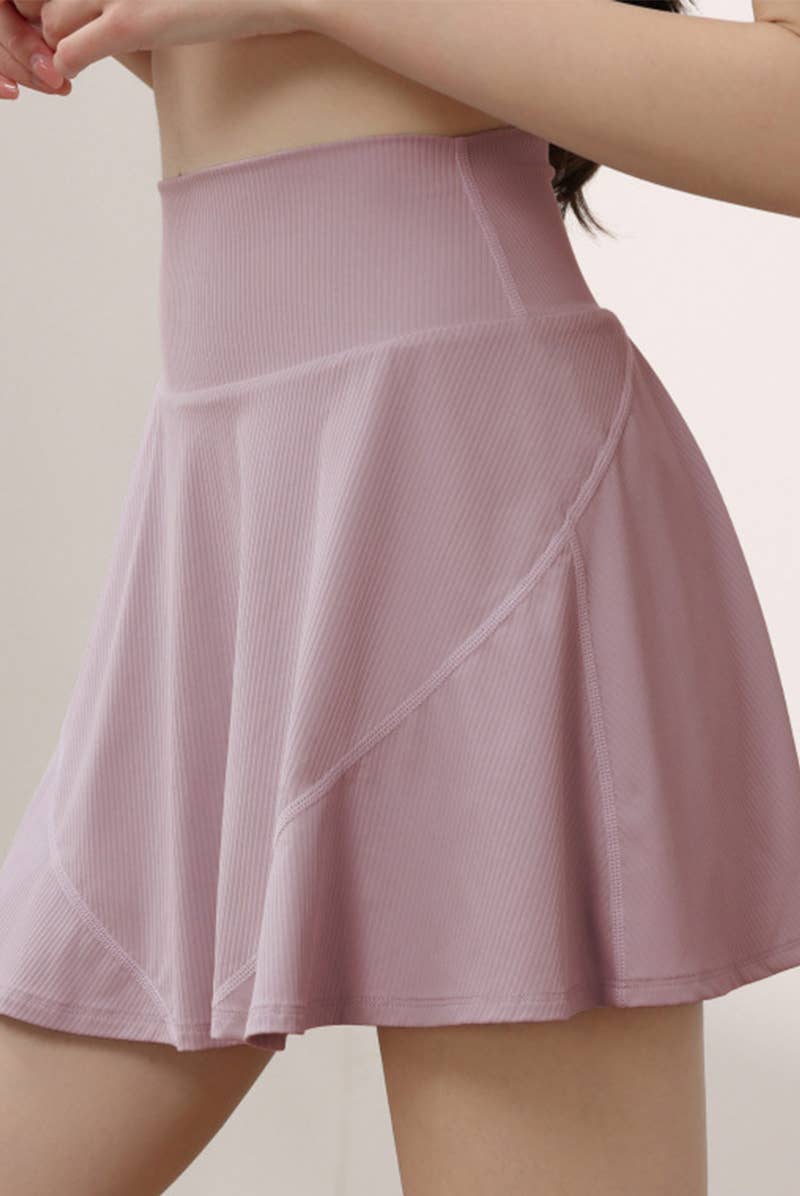 CWBSP0519_SUMMER ONE-PIECE HIGH WAIST SPORTS SKIRT