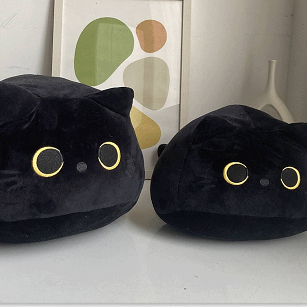 CUTE BLACK CAT PLUSH TOY PILLOW