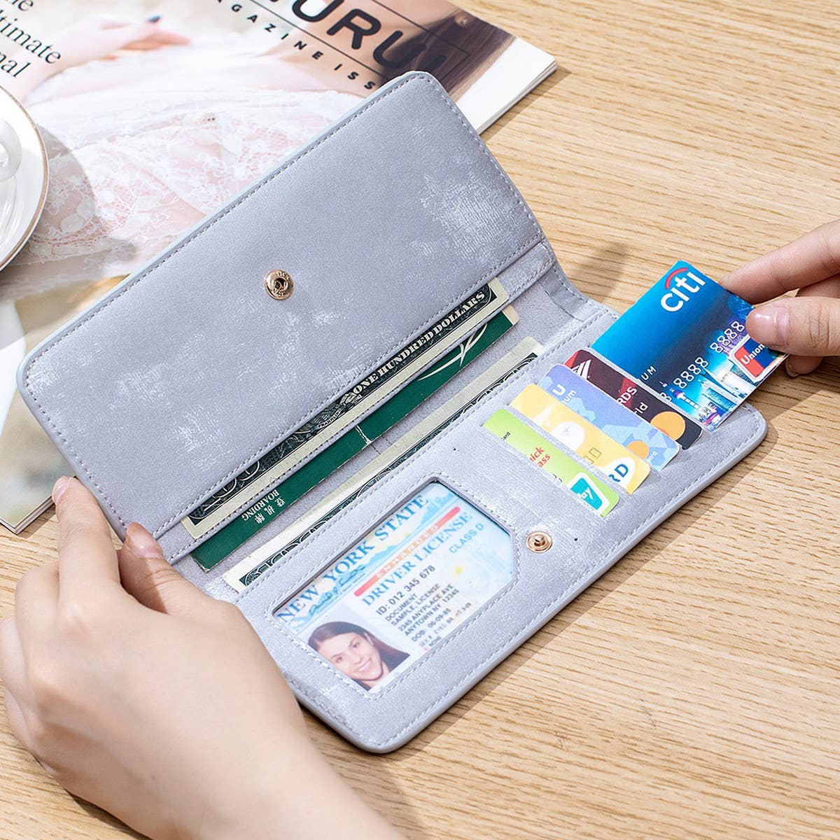 ULTRA-THIN SOFT LEATHER LONG BUCKLE LEATHER WALLET_CWAB3791