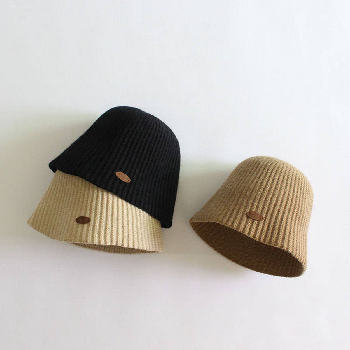 VERTICAL STRIPED CHILDREN'S SOLID COLOR BUCKET HAT_CWAH2864