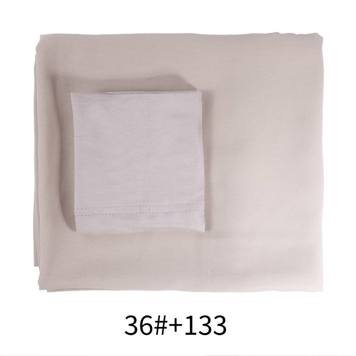 TWO-PIECE CHIFFON SHAWL AND HEADSCARF