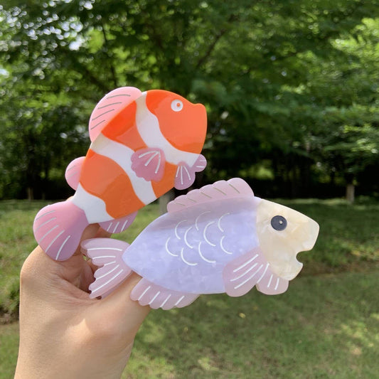 Pink Clownfish Hair Claw - Cute Ocean Shark Clip_CWAHA2147