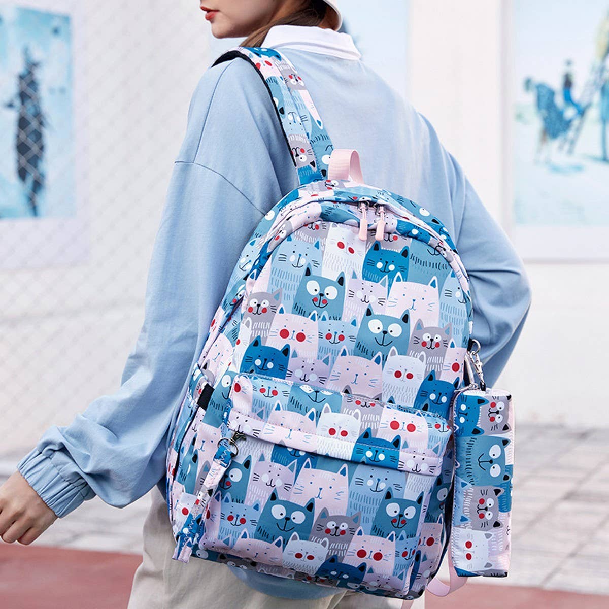Backpacks for School, 3-Piece Print Set for Girls_CWAB5478