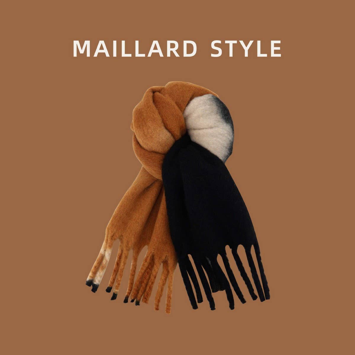 Thick Gradient Mohair Scarf - Stylish Winter Wrap