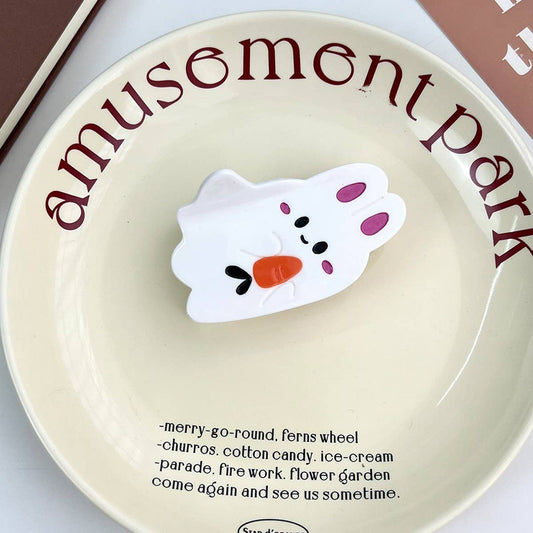 Cute Animal Bunny & Puppy Acetate Shark Clip