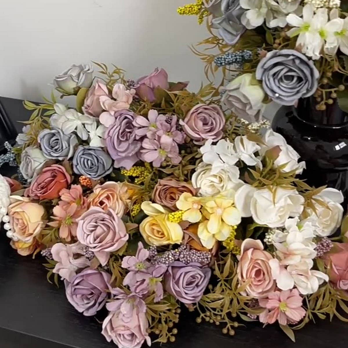 Artificial Anna Rolled Rose Silk Flower Home Decor_CWMM6471