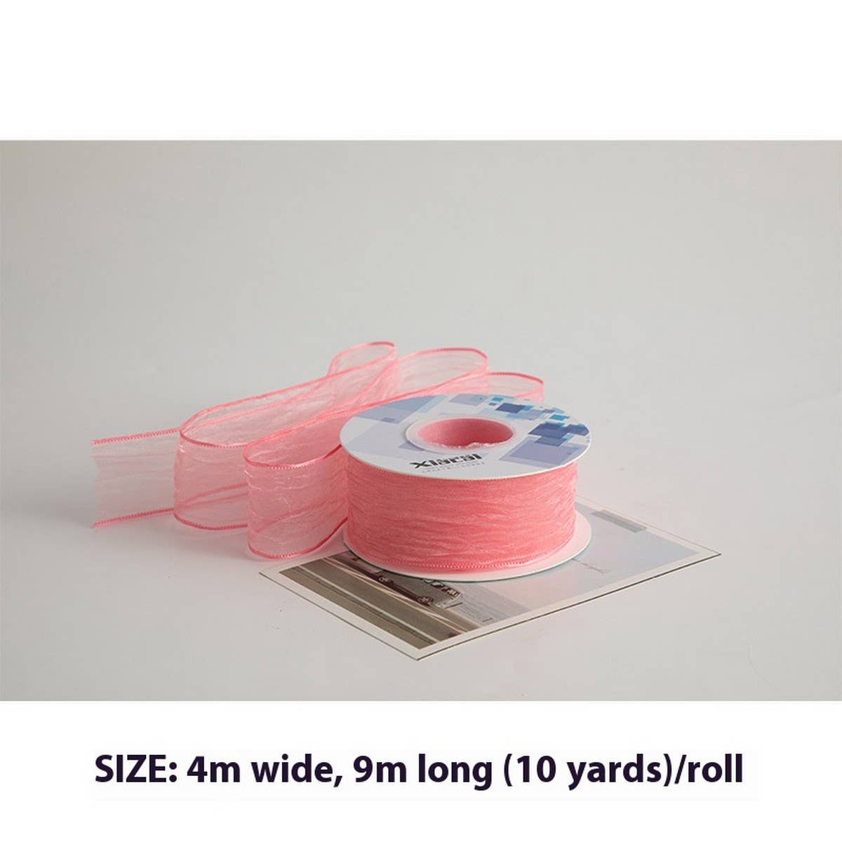 3D PLEATED RIBBON PEARLESCENT ORGANZA RIBBON_CWMM5749