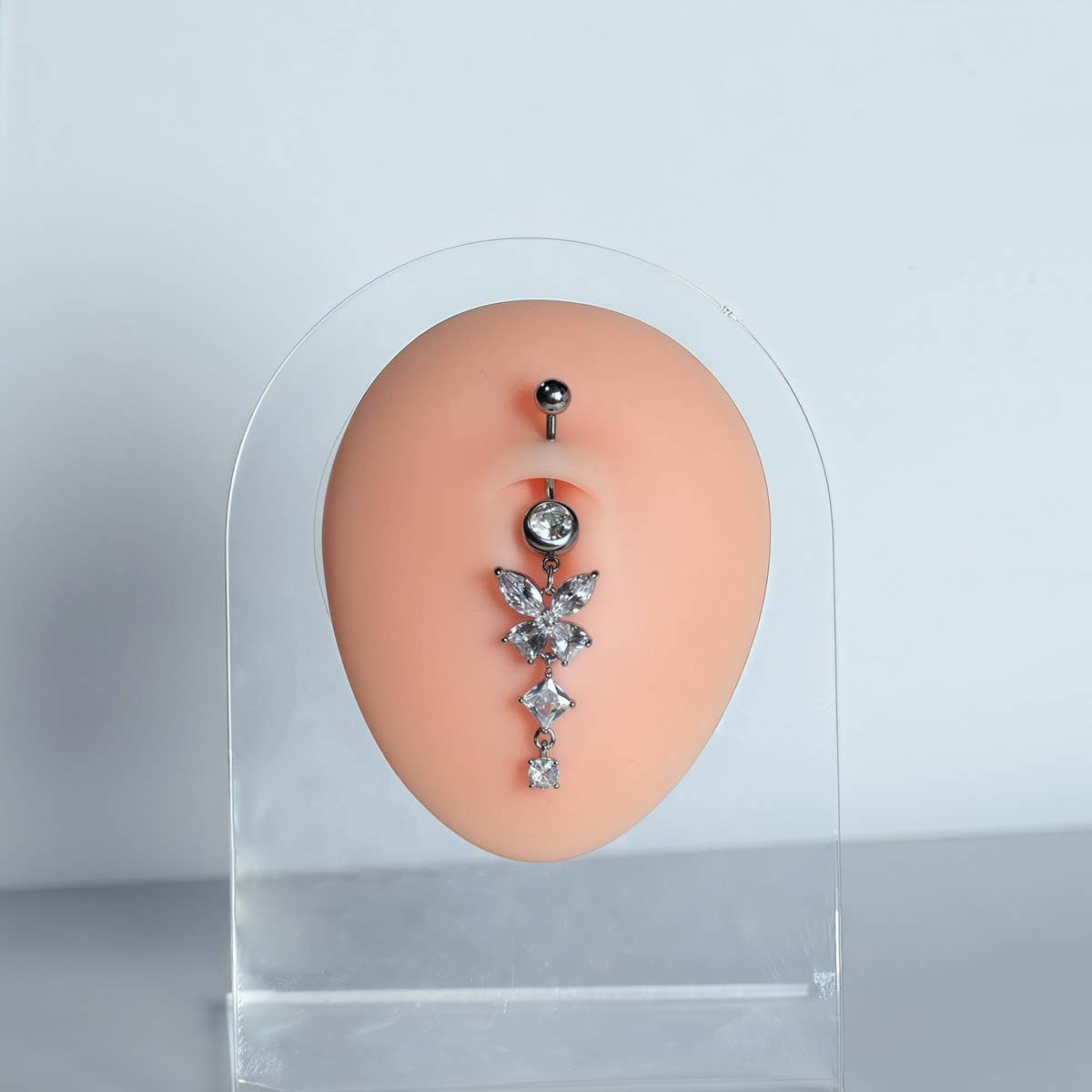 Butterfly Dangle Belly Button Ring Piercing_CWMM9453