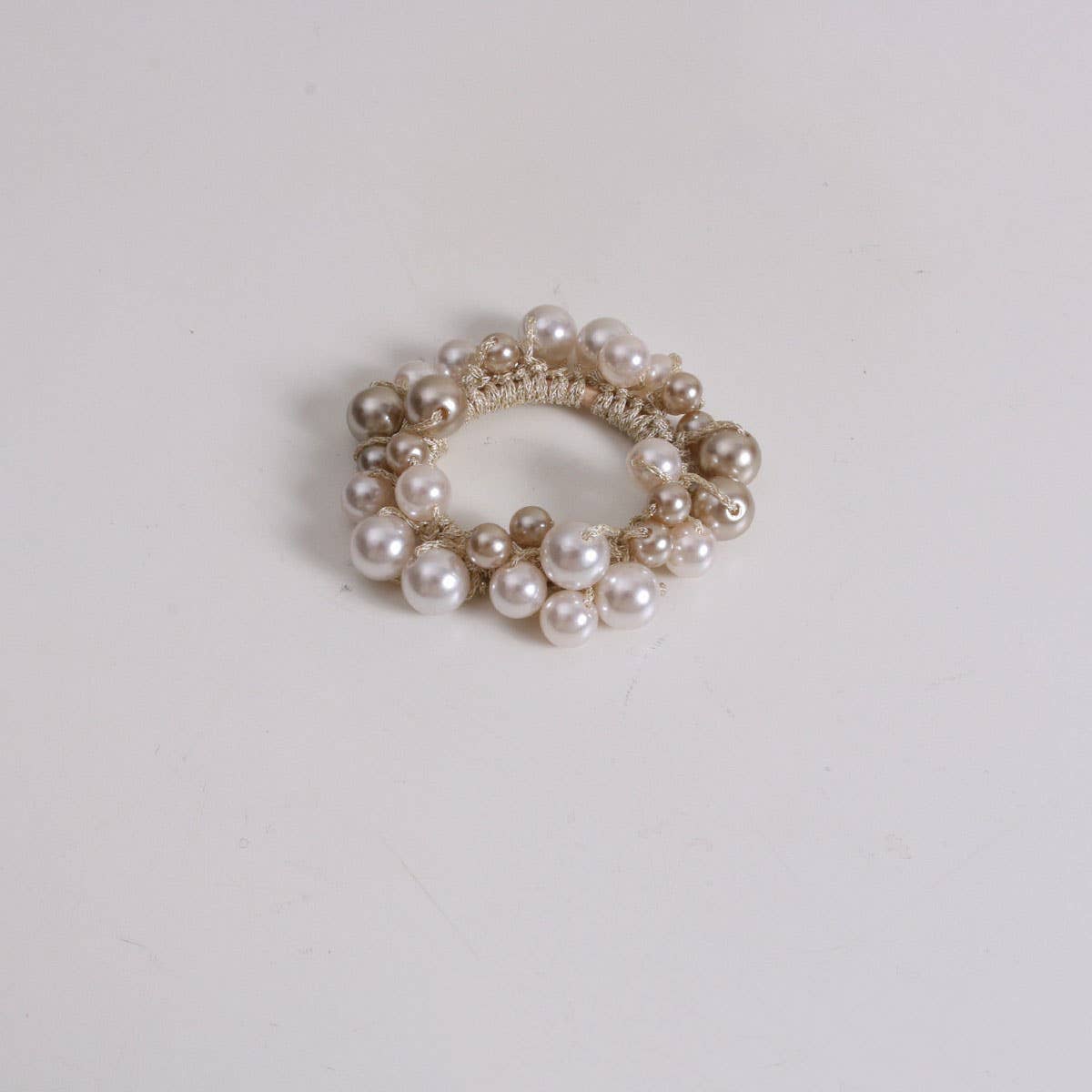 Pearl Hair Tie Boho Bun Holder for Women_CWAHA6762