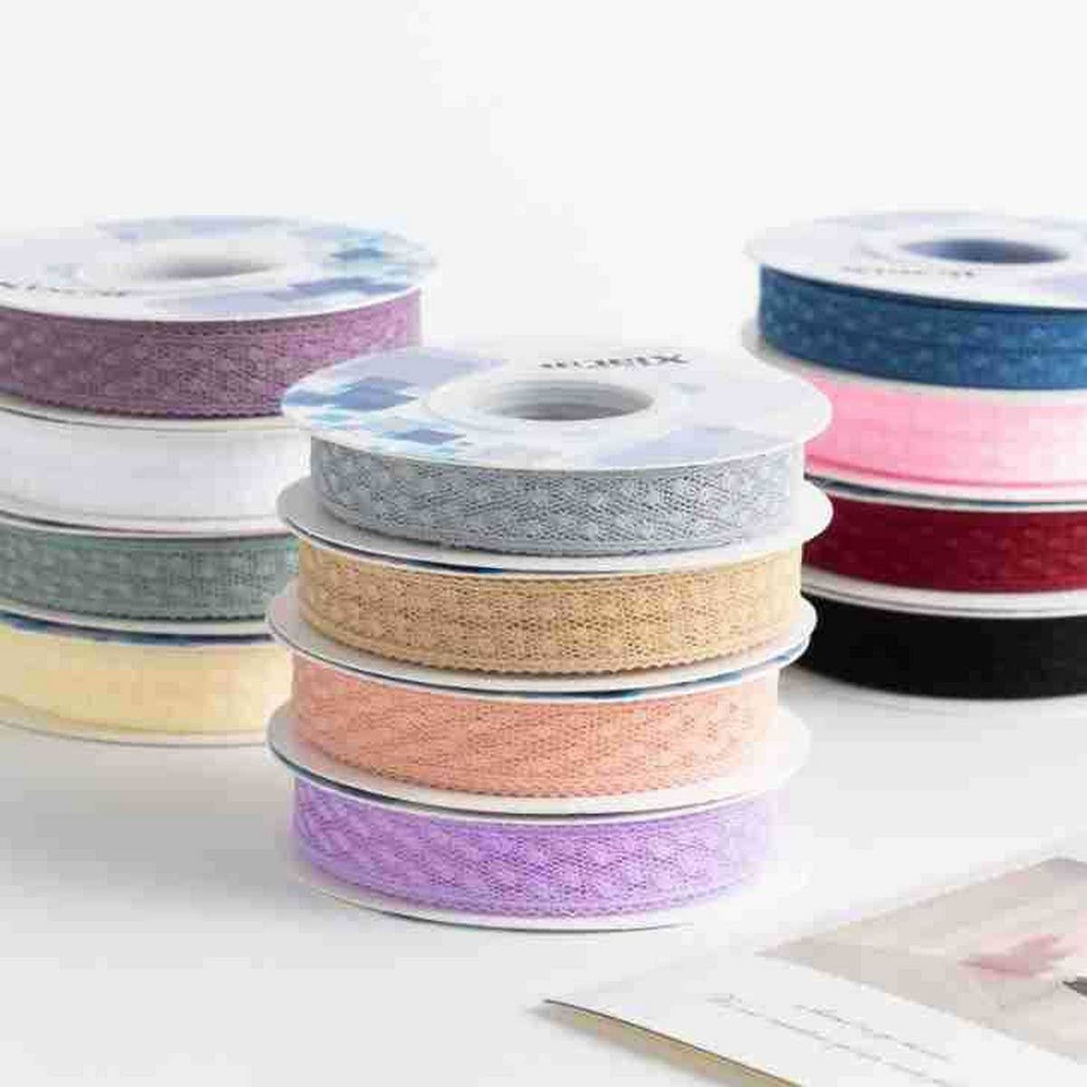 COLORFUL POLKA DOT LACE RIBBON DIY ACCESSORIES