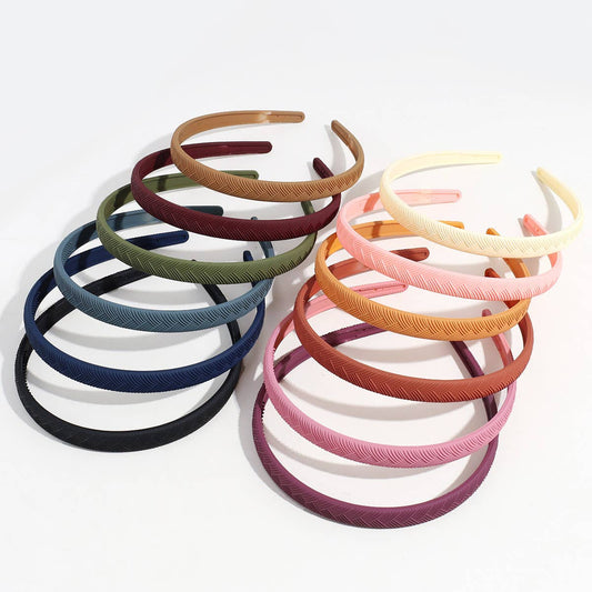 SIMPLE SOLID COLOR THIN TWILL HEADBAND_CWAHA2325