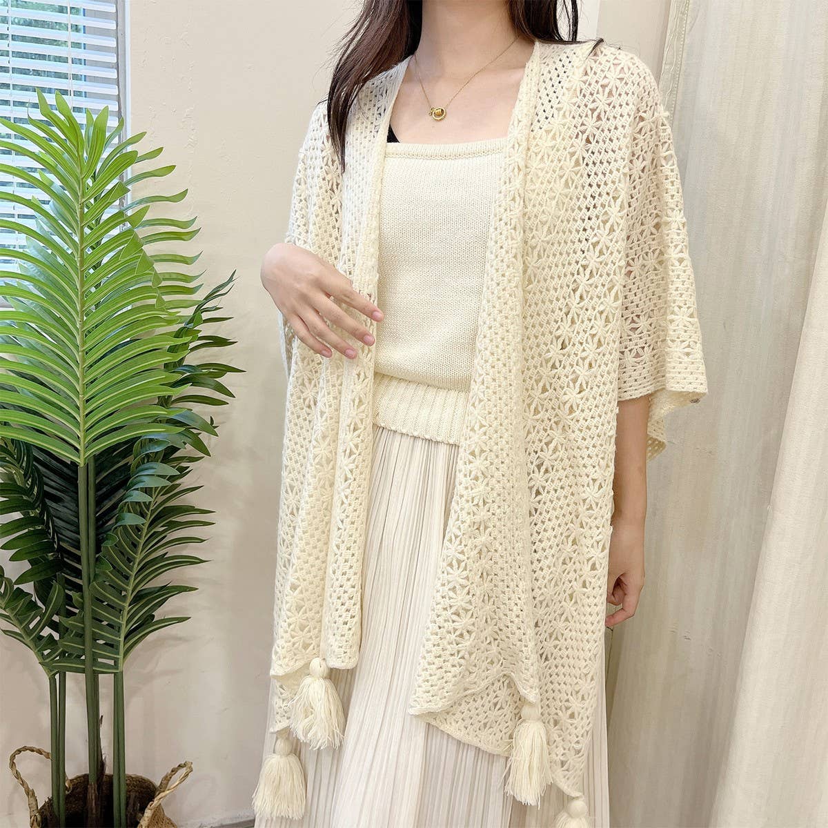 CWASC03125_AUTUMN SOLID COLOR SHAWL CAPE FOR WOMEN