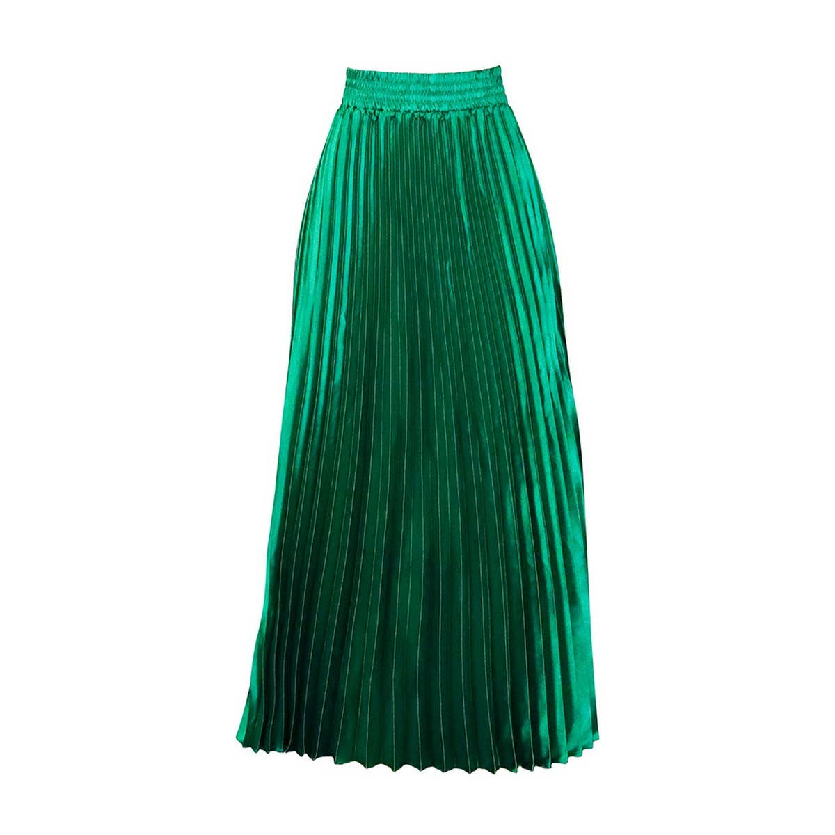 PLUS SIZE MID-HIGH WAIST PLEATED LONG SKIRT_CWDMD3676