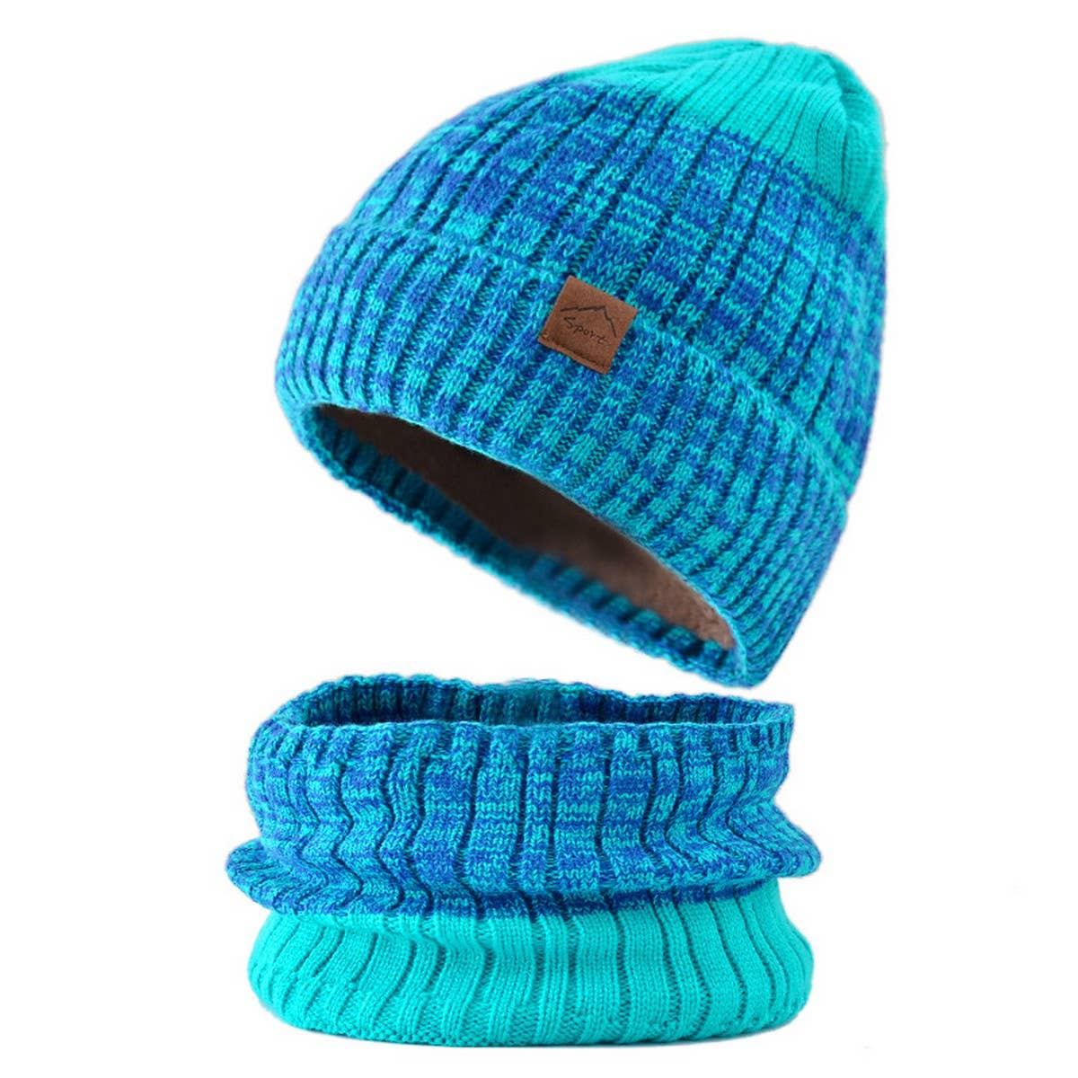 THICKENED FLEECE WARM HAT AND SCARF SET