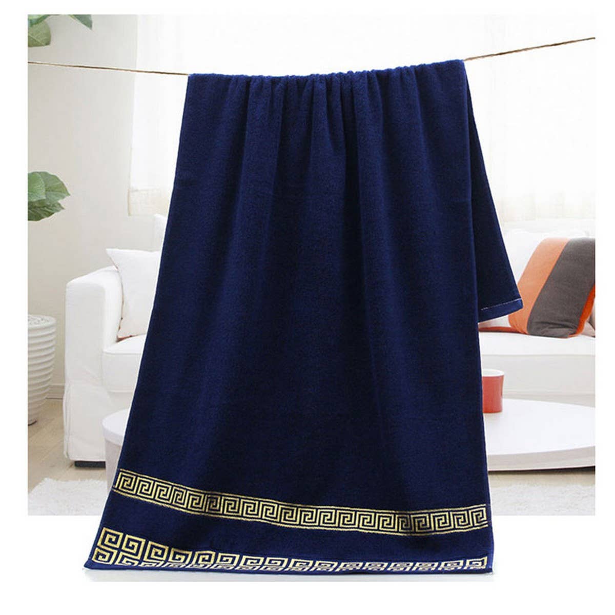 MAZE PATTERN THICK COTTON TOWEL BATH TOWEL