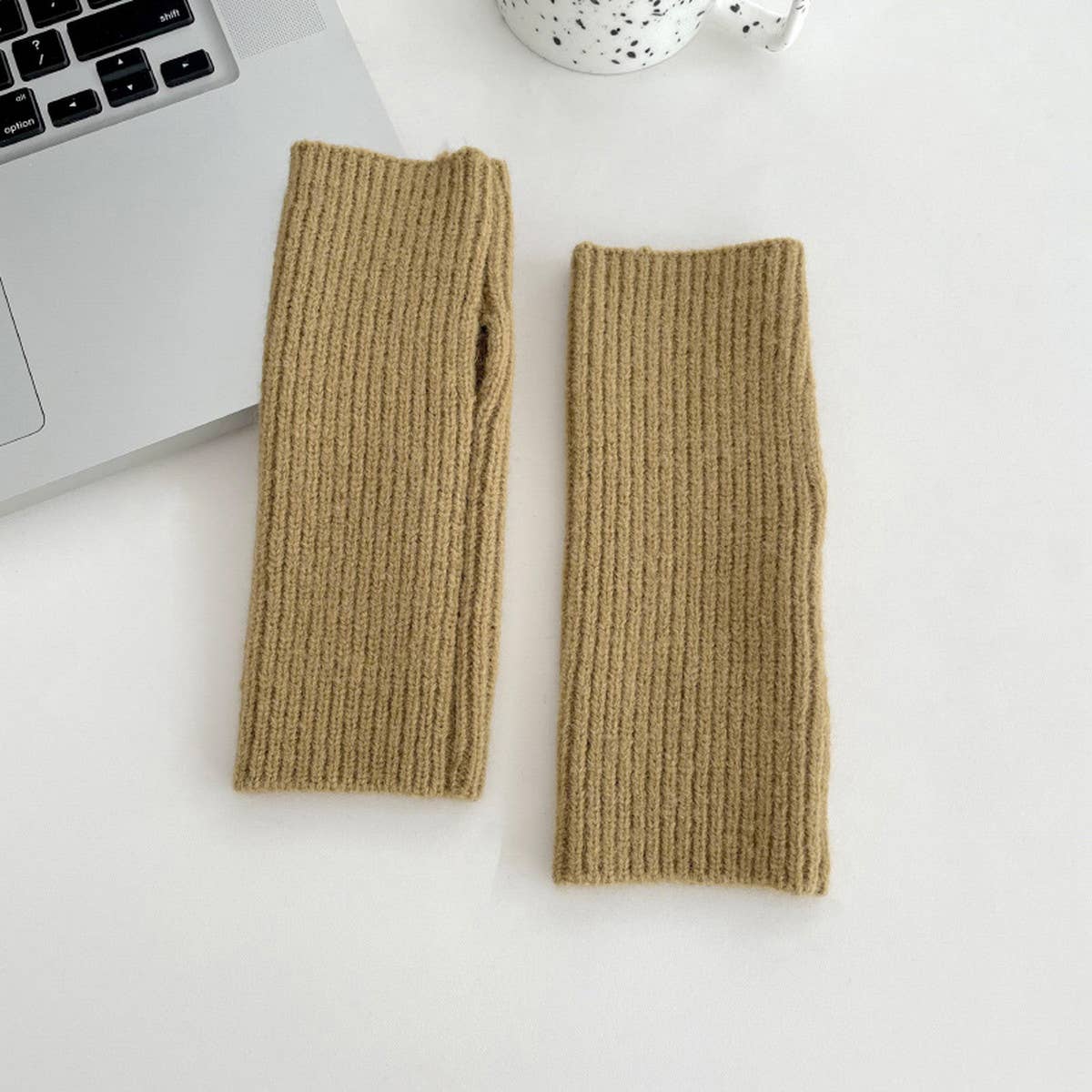 VERSATILE KNITTED WARM VERTICAL STRIPED GLOVES_CWAG0142