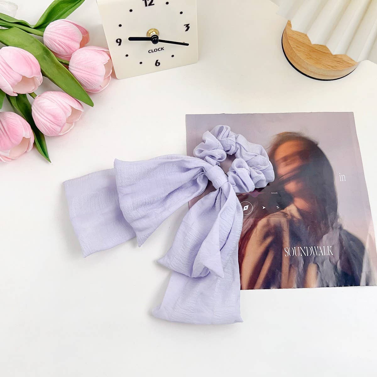 FRESH AND SWEET TEMPERAMENT BOW HAIR RING_CWAHA1604