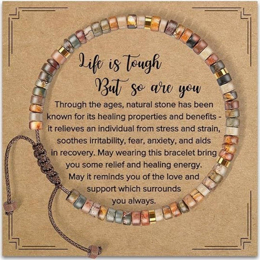 HANDMADE WOVEN BRACELET NATURAL STONE BRACELET_CWAB4624