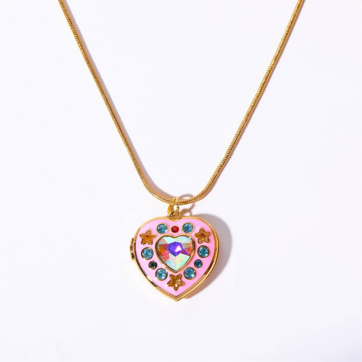 DOPAMINE LOVE RHINESTONE NECKLACE FOR WOMEN