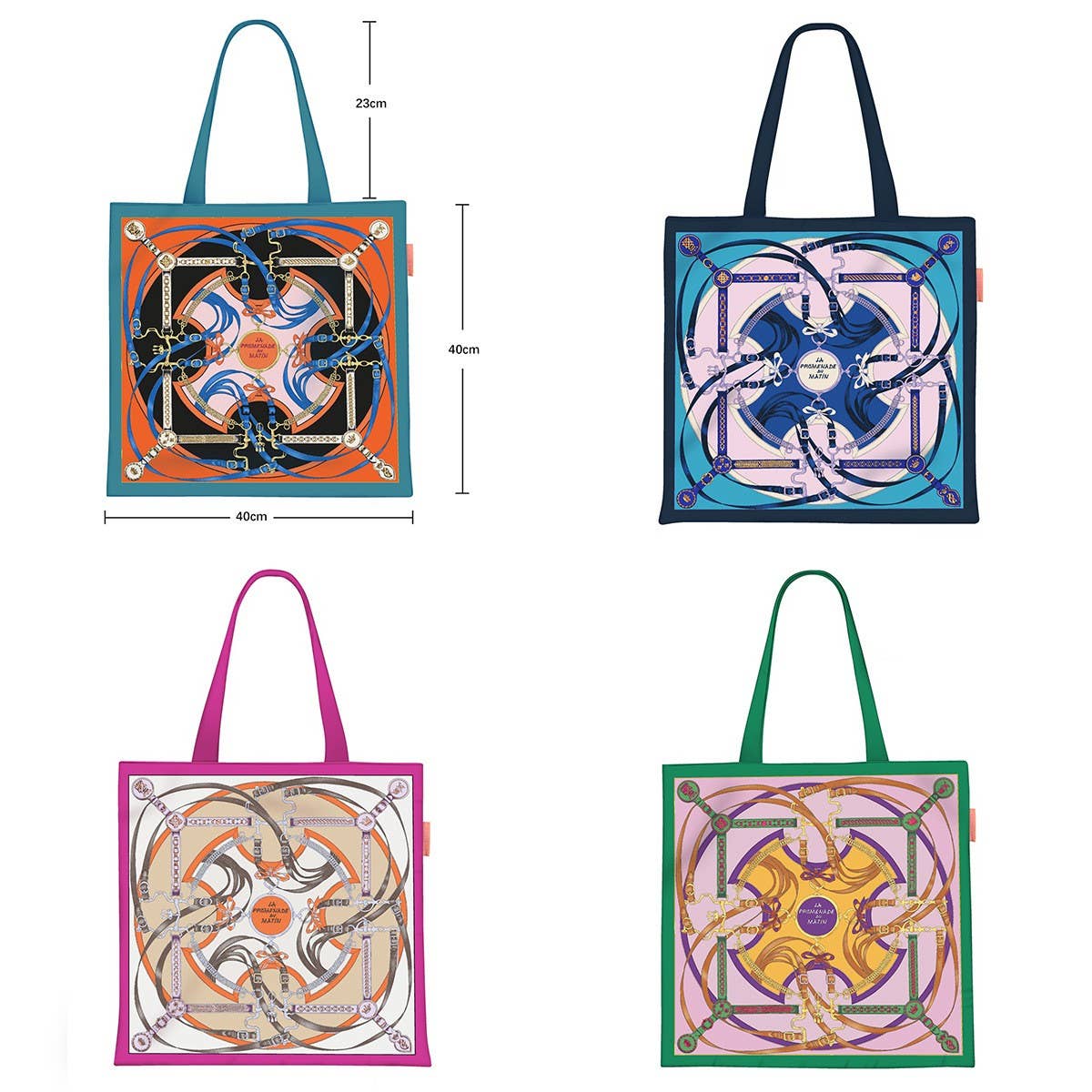 Belt Chain Canvas Tote Bag for Women_CWAB5127