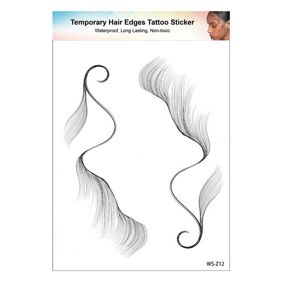 Baby Hairline Tattoo Stickers for Forehead Bangs_CWMM8336